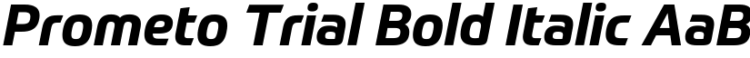 Prometo Trial Bold Italic font