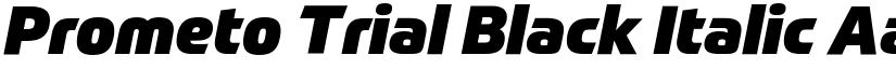 Prometo Trial Black Italic font