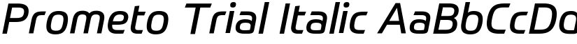 Prometo Trial Italic font