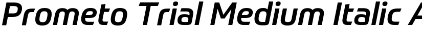 Prometo Trial Medium Italic font