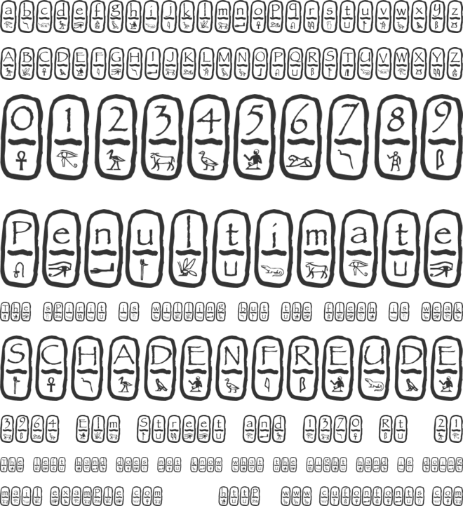 Cartouche font preview