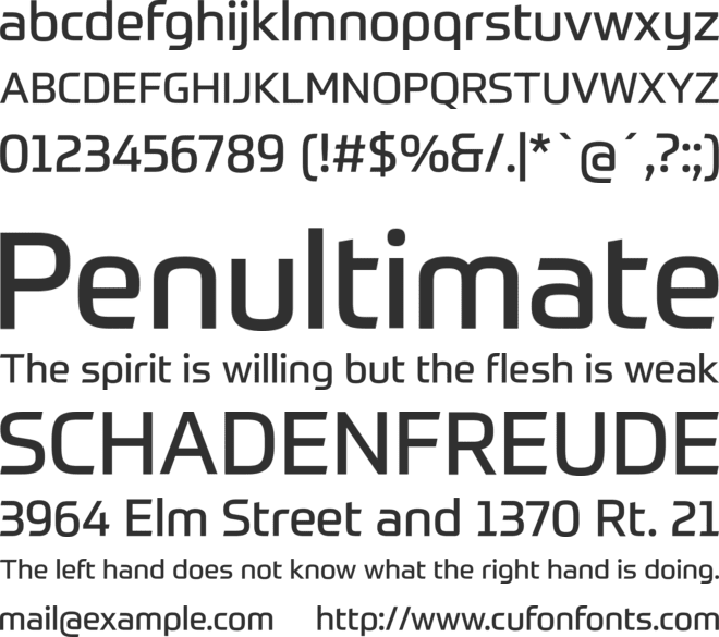 Prometo Trial font preview