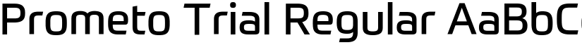 Prometo Trial Regular font