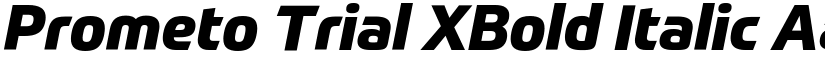 Prometo Trial XBold Italic font