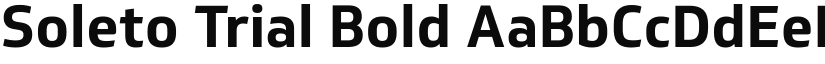 Soleto Trial Bold font