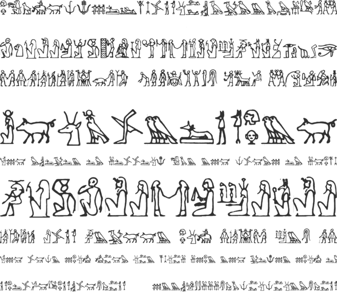 Hieroglify font preview