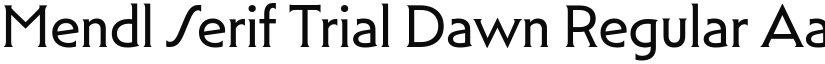 Mendl Serif Trial font download