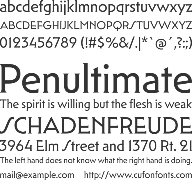 Mendl Serif Trial font preview