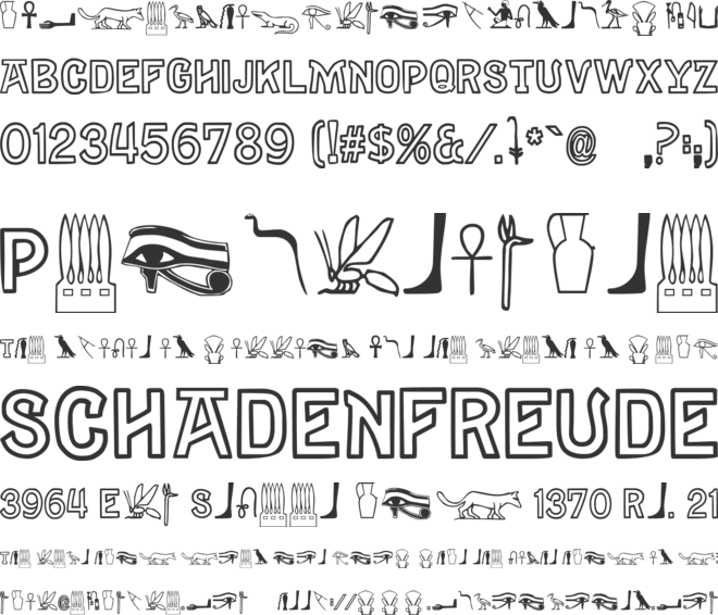 Gyptienne font preview