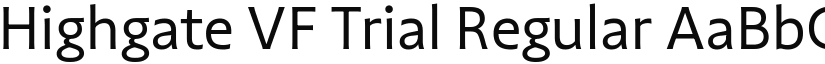 Highgate VF Trial Regular (Variable) font