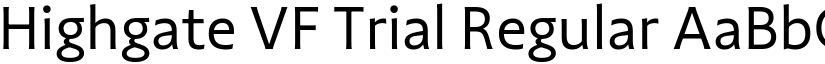 Highgate VF Trial Regular (Variable) font