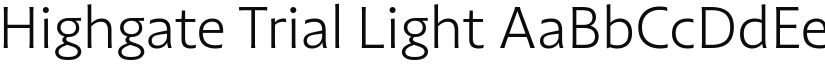 Highgate Trial Light font