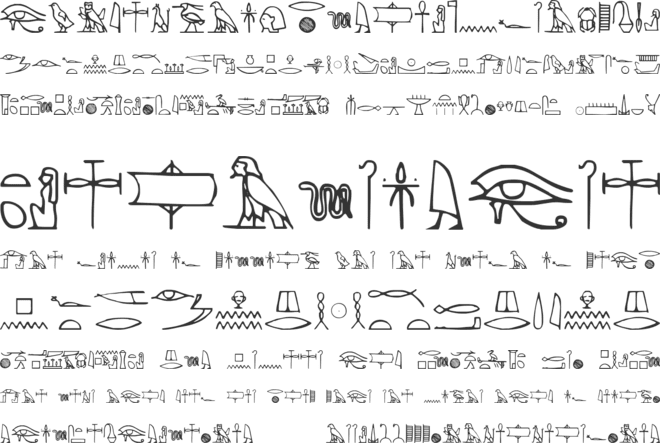 Yiroglyphics font preview