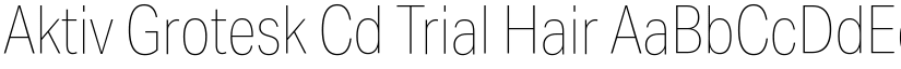 Aktiv Grotesk Cd Trial Hair font