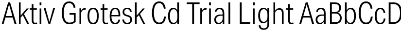 Aktiv Grotesk Cd Trial Light font