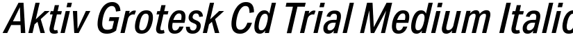 Aktiv Grotesk Cd Trial Medium Italic font