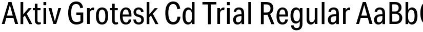 Aktiv Grotesk Cd Trial Regular font