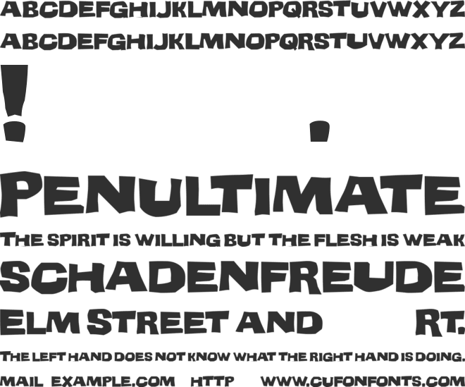 Teenage Delinquent font preview