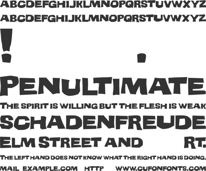 Teenage Delinquent font preview