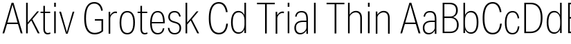 Aktiv Grotesk Cd Trial Thin font
