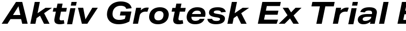 Aktiv Grotesk Ex Trial Bold Italic font