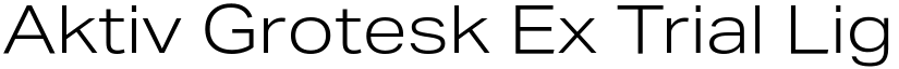Aktiv Grotesk Ex Trial Light font