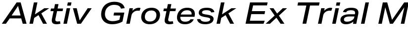 Aktiv Grotesk Ex Trial Medium Italic font