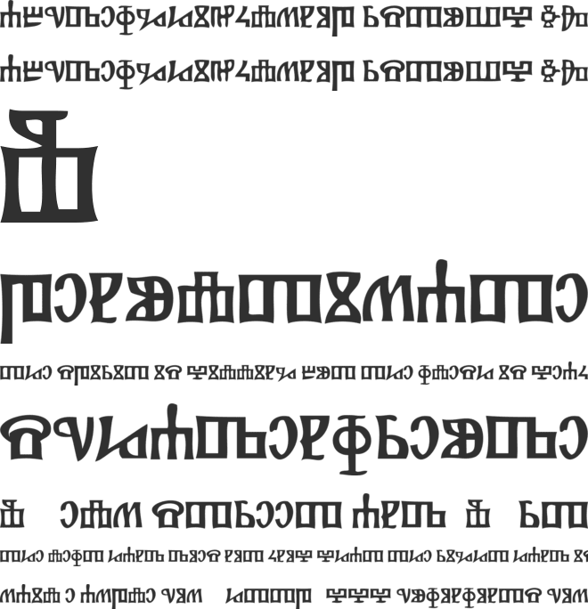 Glagolitsa font preview
