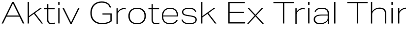 Aktiv Grotesk Ex Trial Thin font
