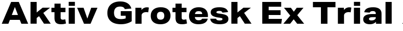 Aktiv Grotesk Ex Trial XBold font