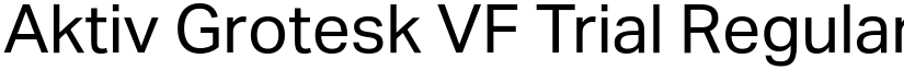 Aktiv Grotesk VF Trial Regular (Variable) font