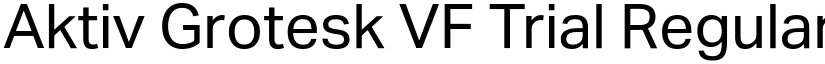 Aktiv Grotesk VF Trial Regular font