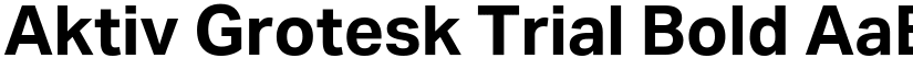 Aktiv Grotesk Trial Bold font