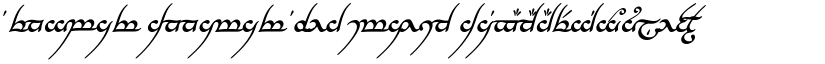 Tengwar Annatar Bold Italic font