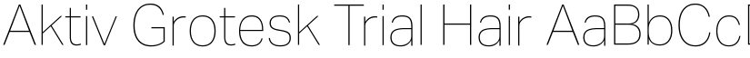 Aktiv Grotesk Trial Hair font