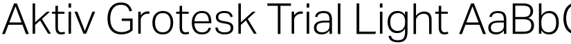 Aktiv Grotesk Trial Light font