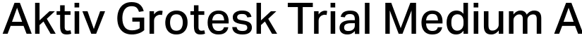 Aktiv Grotesk Trial Medium font