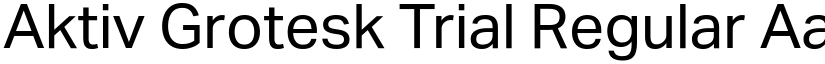 Aktiv Grotesk Trial Regular font