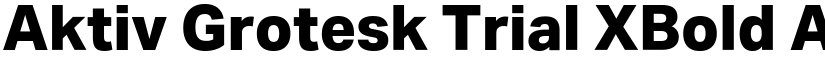 Aktiv Grotesk Trial XBold font