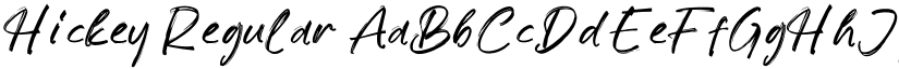 Hickey Regular font