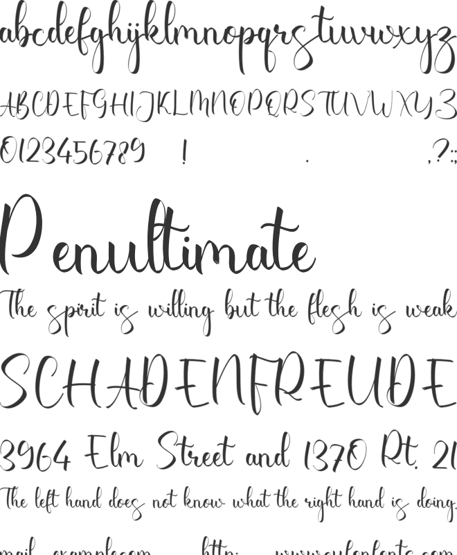 Erlindiya font preview