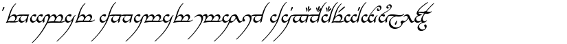 Tengwar Annatar Italic font