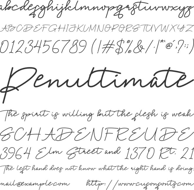 Bollenti font preview