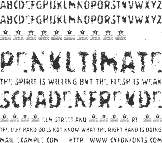 AQUASKY PERSONAL USE font preview