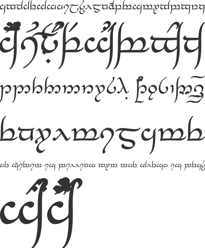 Tengwar Annatar font preview