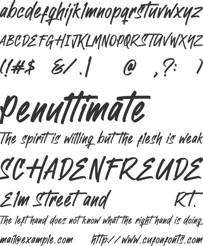 Garsimon Marker font preview