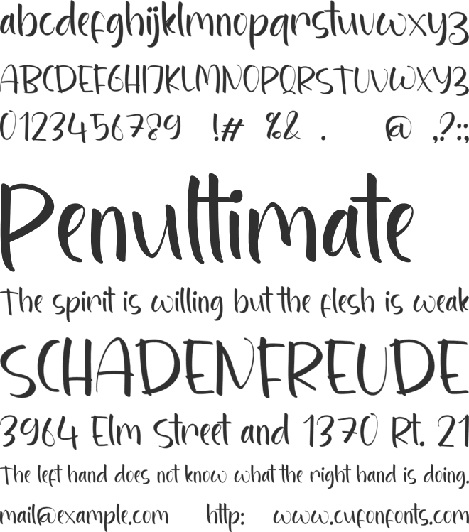 Sydrone font preview