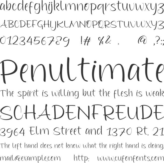 Alessandria font preview