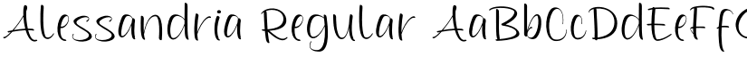 Alessandria Regular font