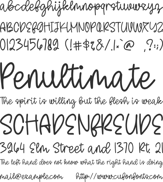 Waffle font preview
